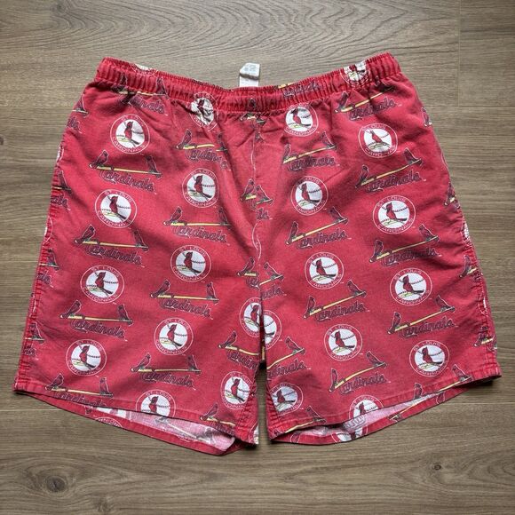 VTG St Louis Cardinals Drawstring/Elastic Waist Knit Shorts Size L - Picture 7 of 7